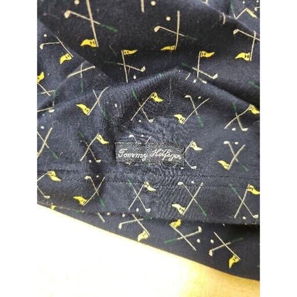 Tommy Hilfiger Golf Mens Large Polo Wedge And Flagstick Print Blue Casual - Picture 9 of 9